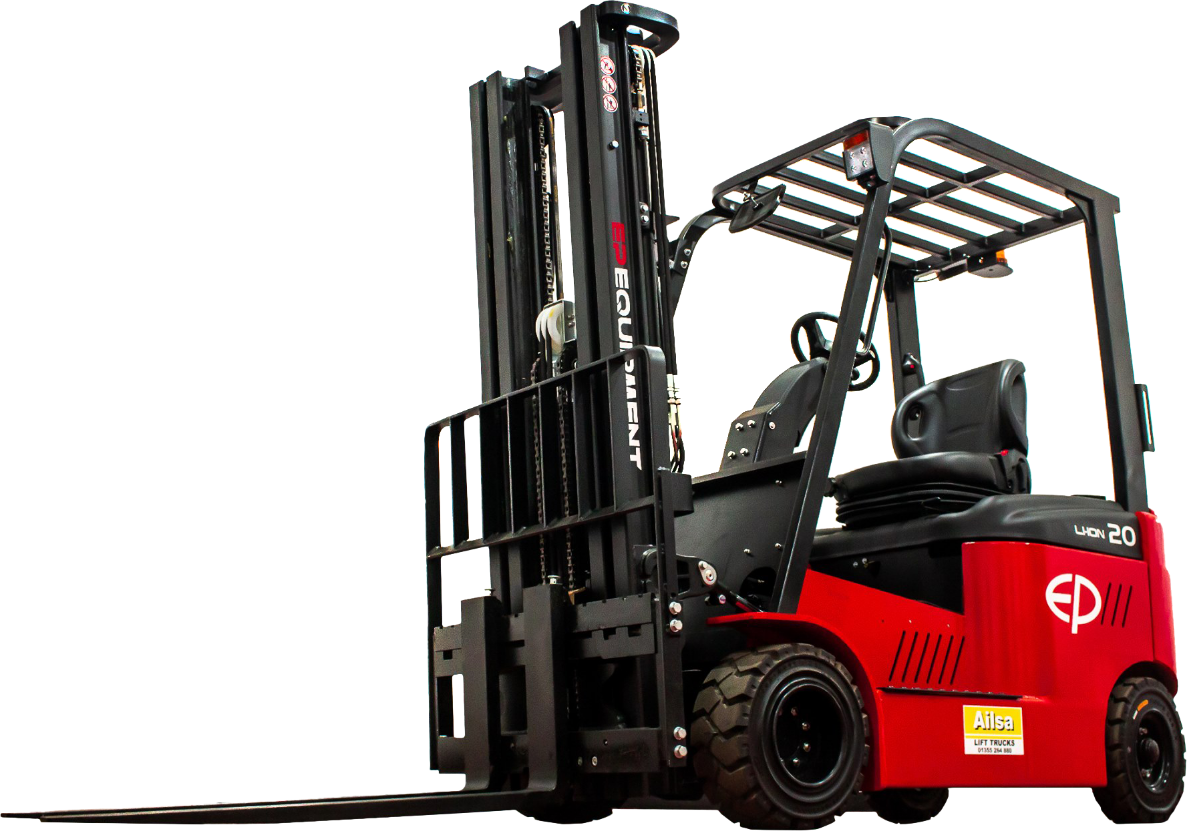 Forklift operator working at warehouse in London